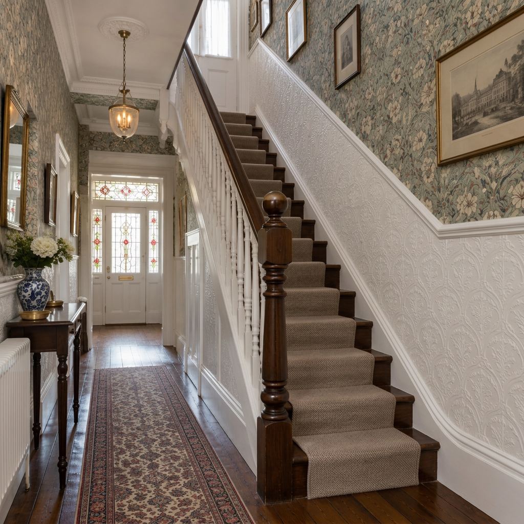 Anaglypta hall and stairs